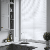 Faux wood blinds