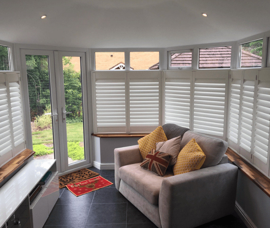 Cafe style conservatory shutters