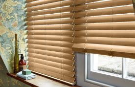 Faux wood blinds