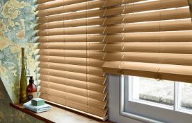 Faux wood blinds