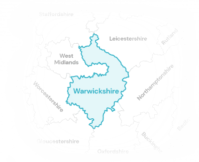 warwickshire map