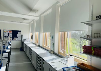Commercial blinds in a classroom