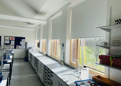 Commercial blinds in a classroom