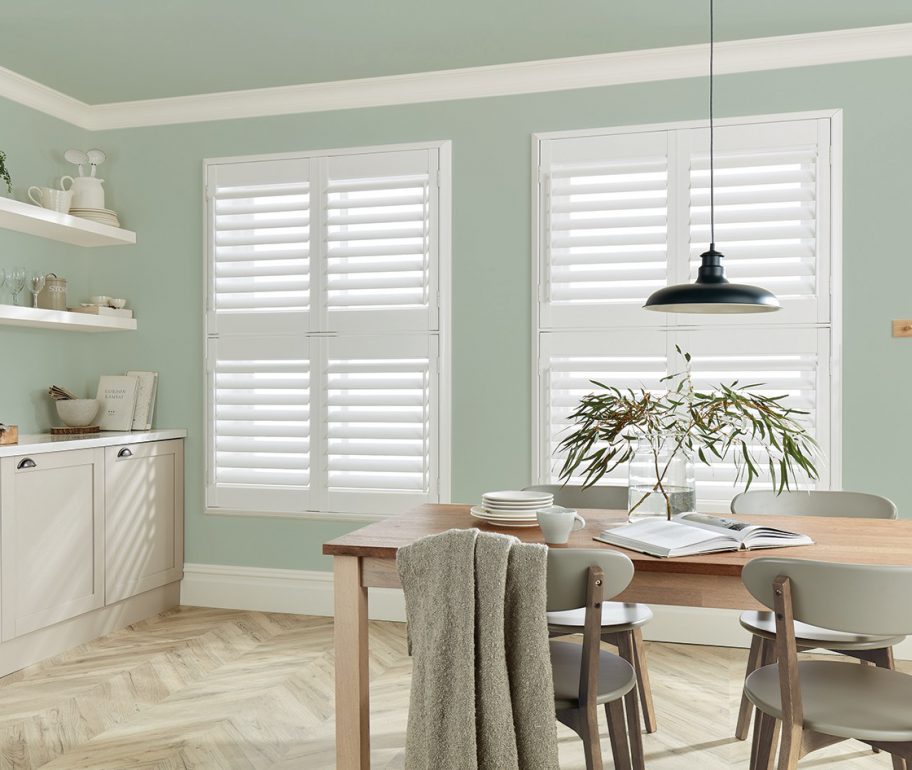 Tier on tier upvc kitchen window shutters