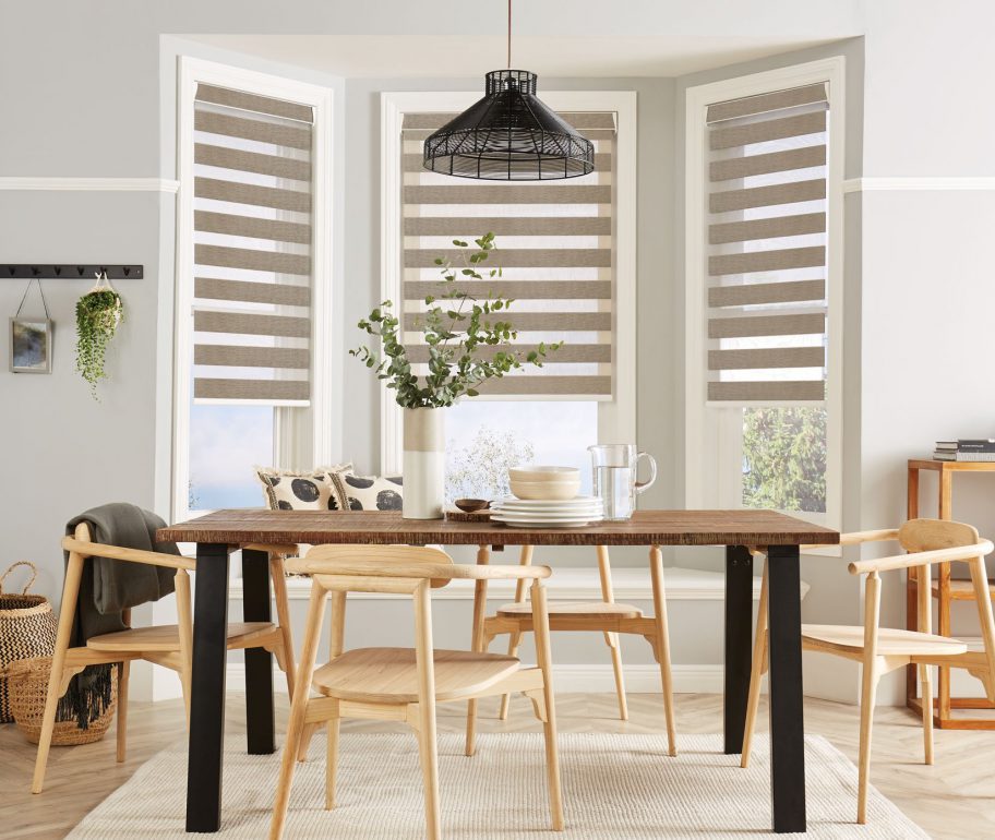 Dining room day and night blinds