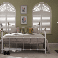 Plastic arched window shutters