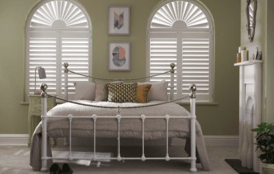 Plastic arched window shutters