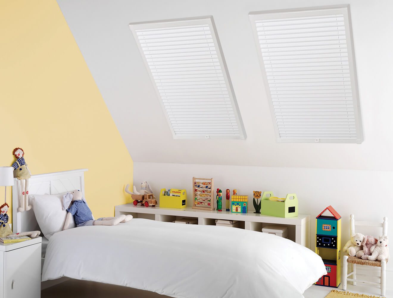 Perfect fit blinds in a bedroom